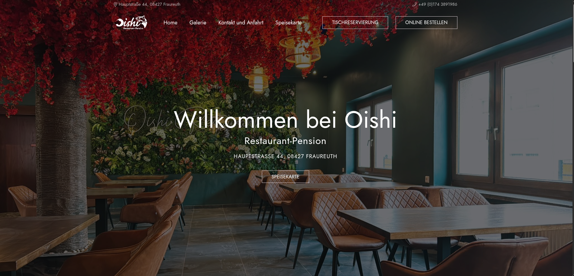 Oishi Restaurant Website